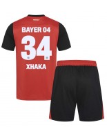 Otroške Nogometnih dresov Bayer Leverkusen Granit Xhaka #34 Domači 2024-25 Kratki rokavi (+ hlače)